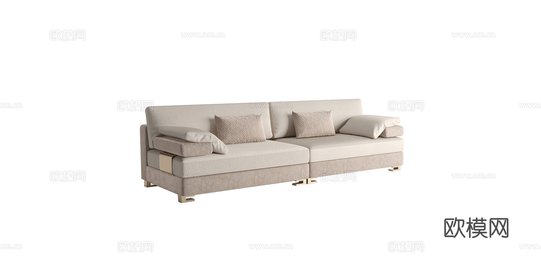 FENDI 三人沙发3d模型下载（渲染图4）