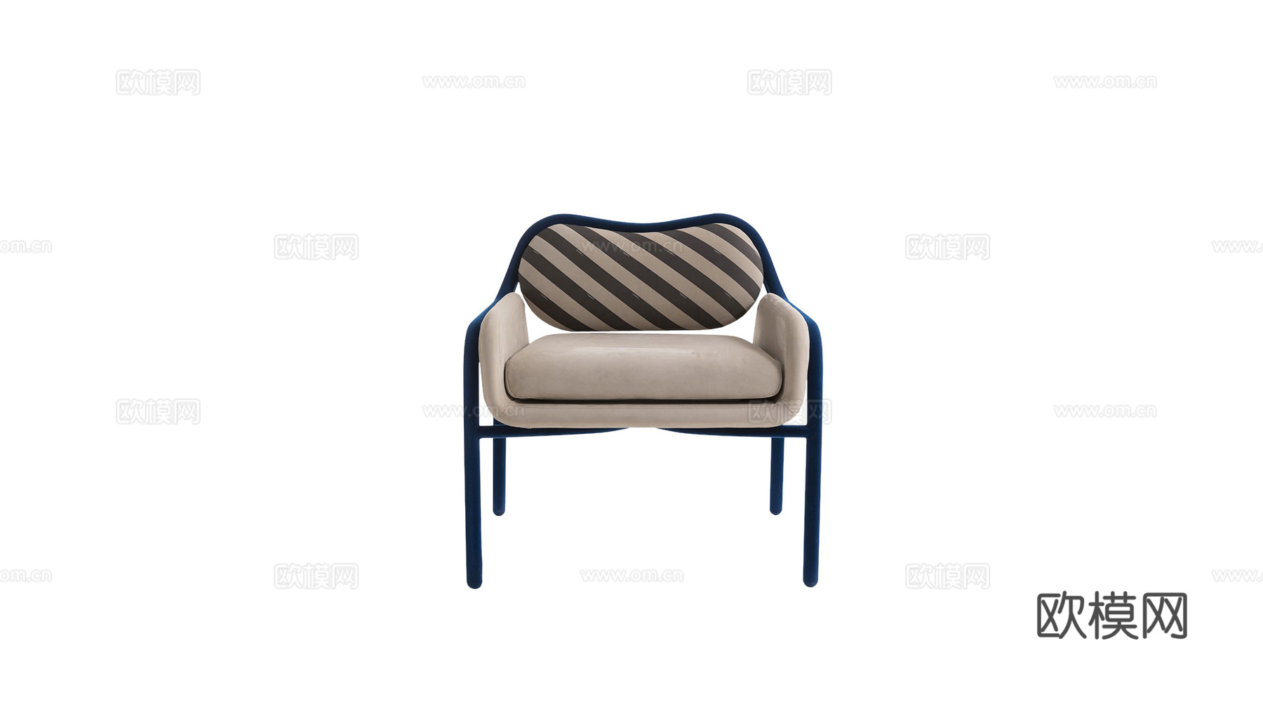 FENDI 意式休闲椅3d模型下载（渲染图1）