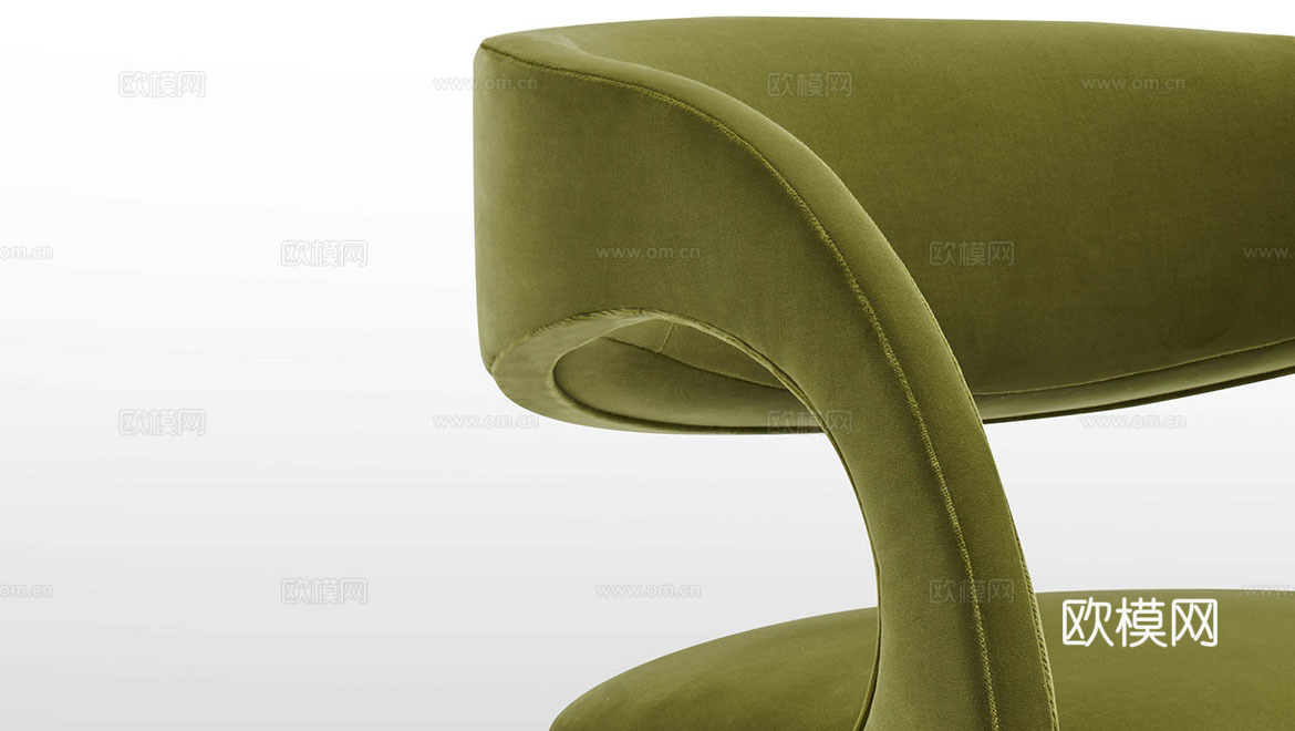 FENDI 简欧休闲椅3d模型下载（渲染图2）