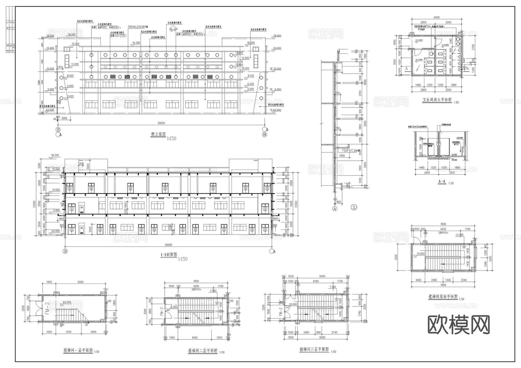 厂房建筑图cad施工图