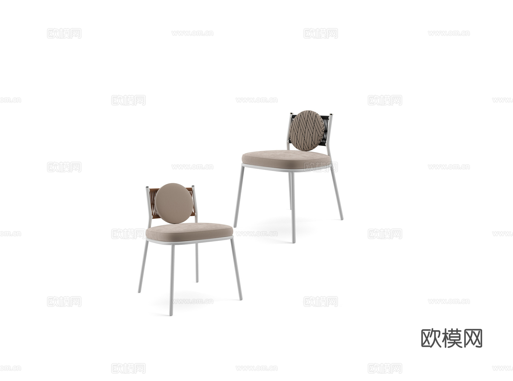 FENDI 意式餐椅3d模型下载（渲染图3）