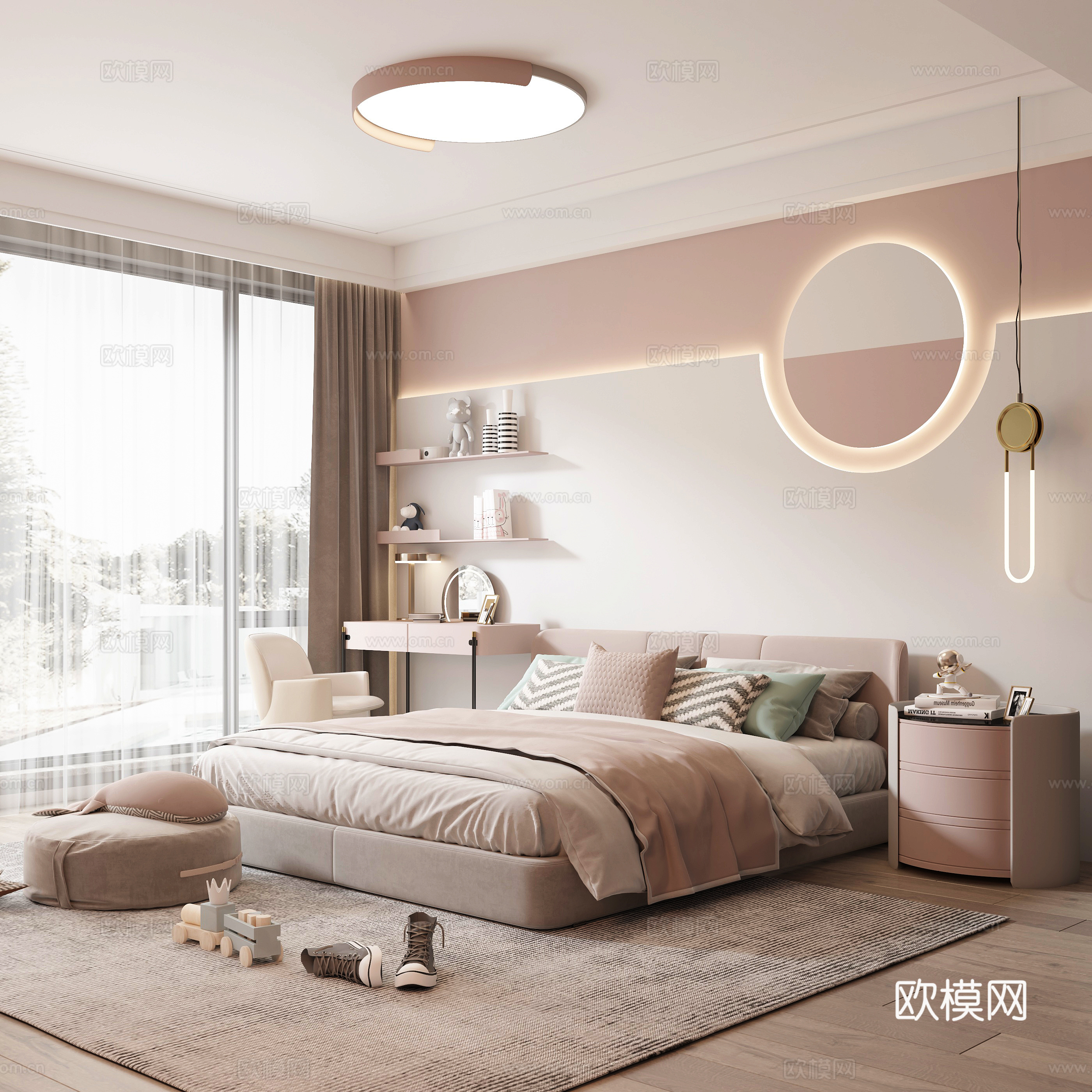 现代儿童房3d模型