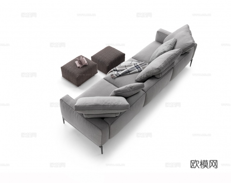 flexform 意式三人沙发3d模型下载（渲染图2）