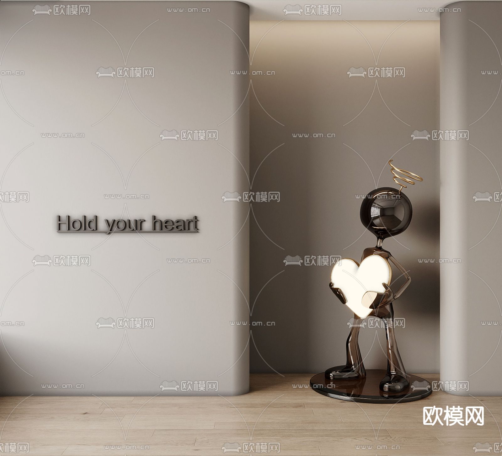 卡通雕塑 人物摆件3d模型