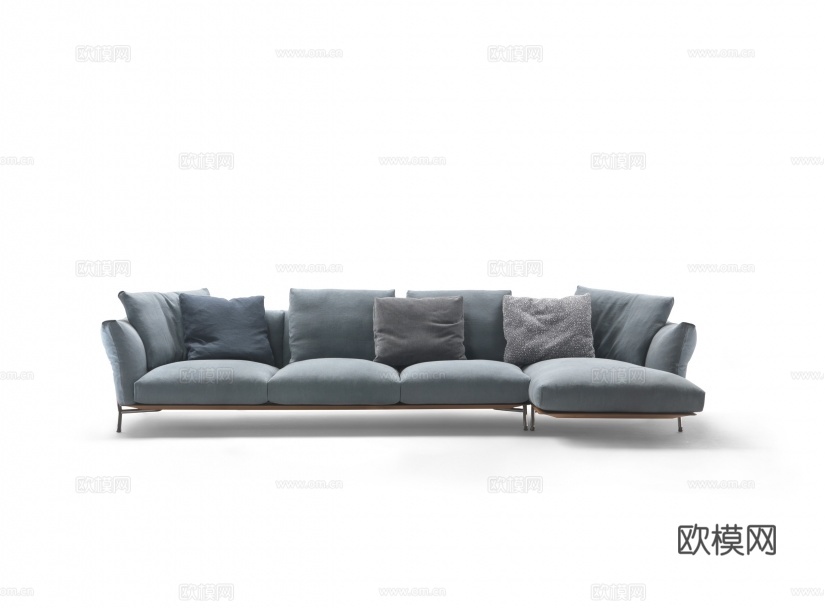 flexform 意式三人沙发3d模型下载（渲染图1）