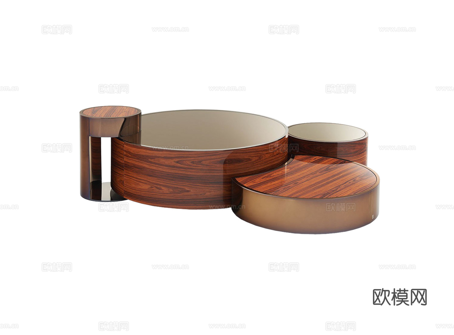 FENDI 意式组合茶几3d模型下载