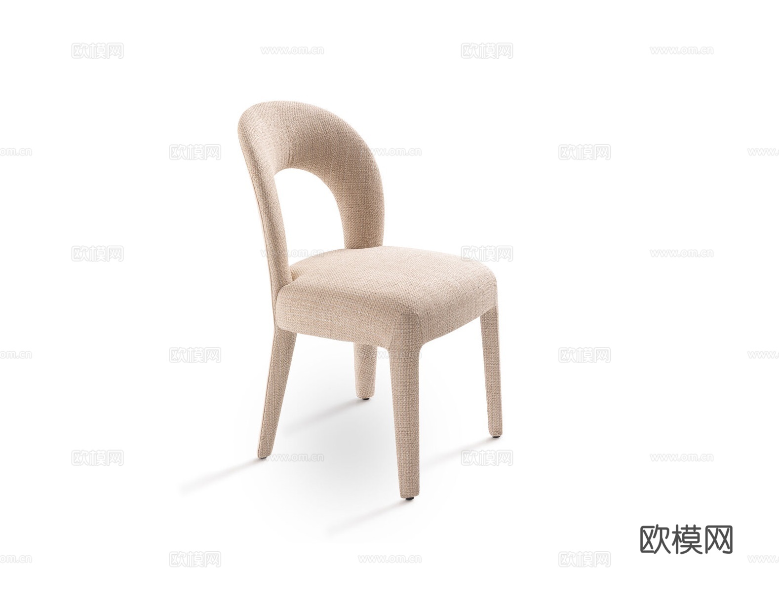 FENDI 轻奢餐椅3d模型下载（渲染图1）