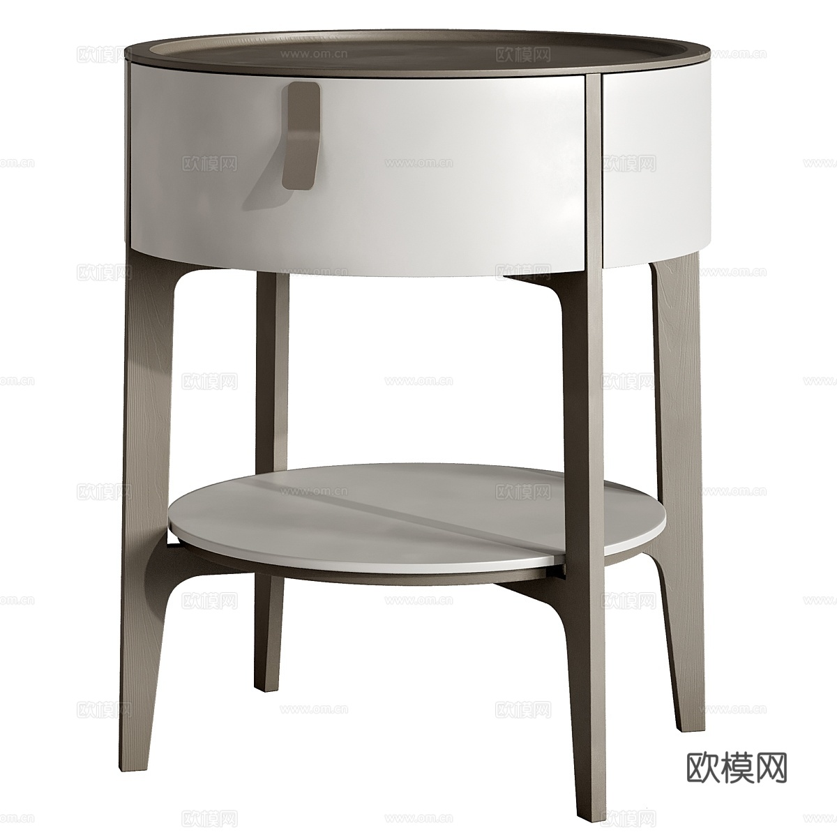 圆形床头柜3d模型