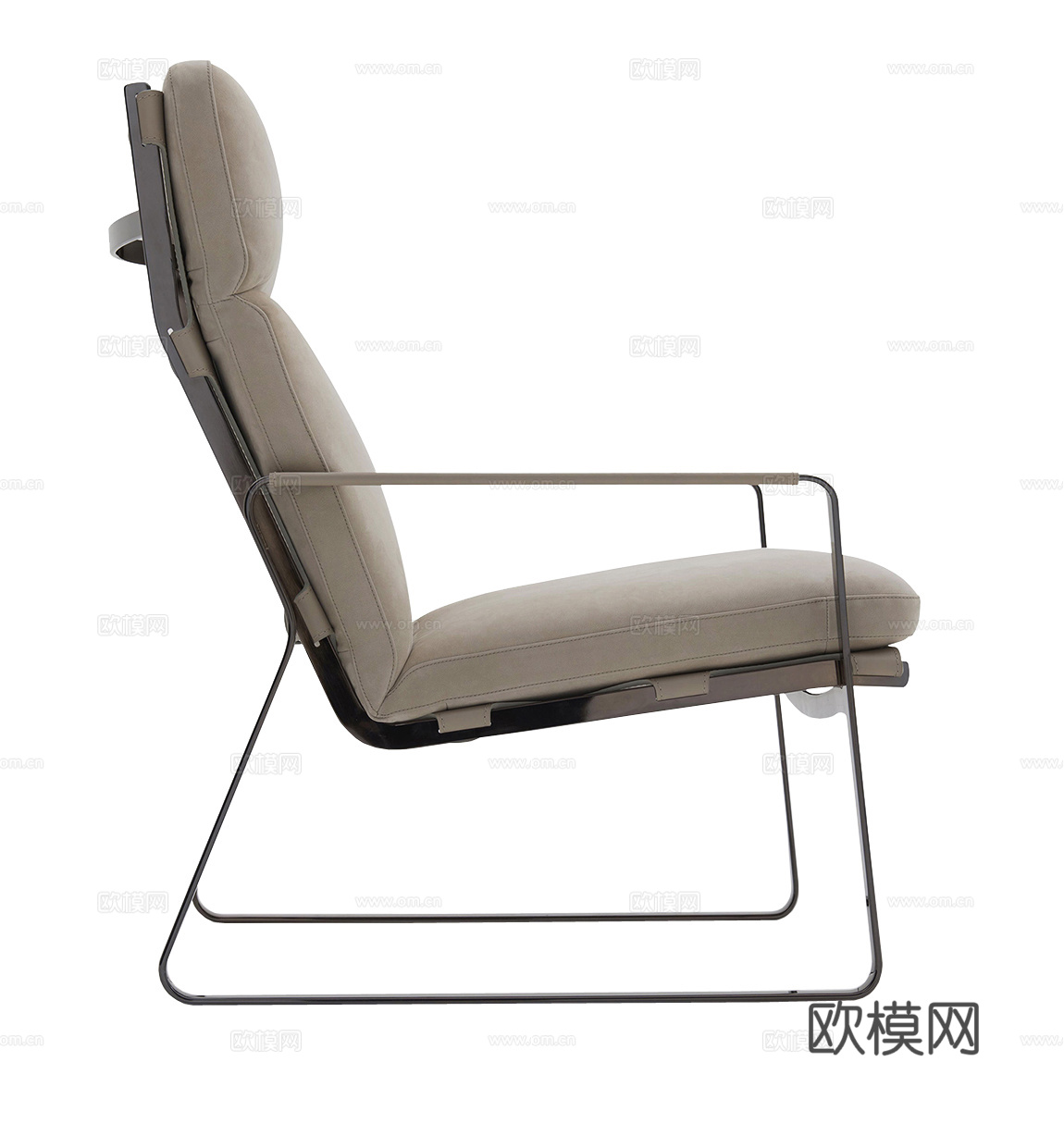FENDI 意式扶手椅 脚踏3d模型下载（渲染图3）