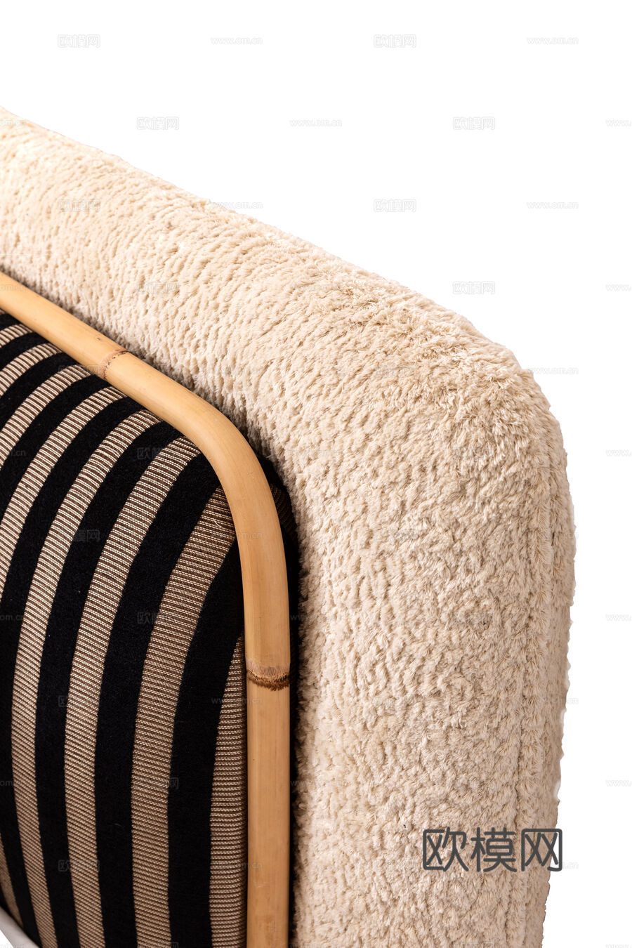 FENDI 意式双人床3d模型下载（渲染图2）