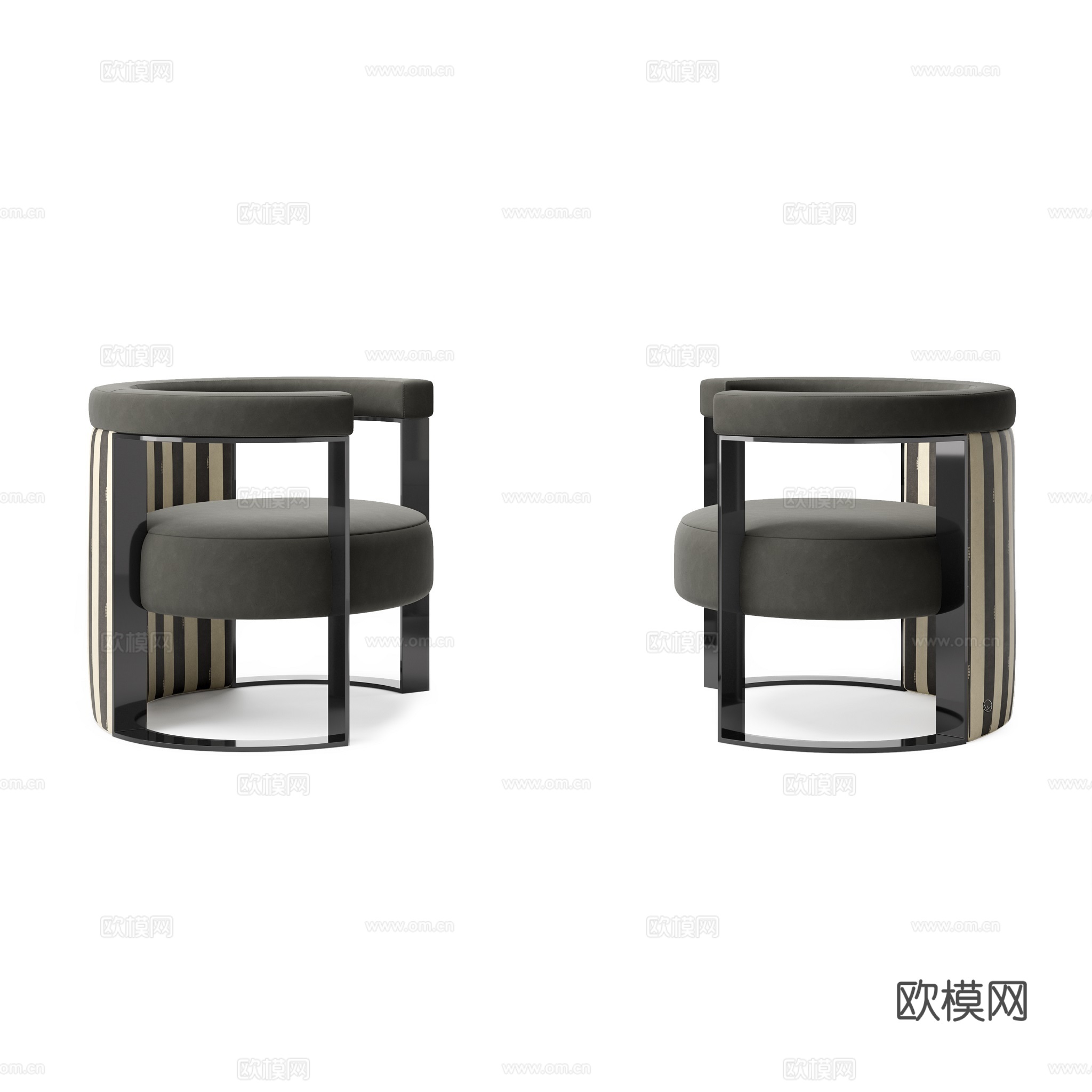 FENDI 意式扶手椅3d模型下载（渲染图3）