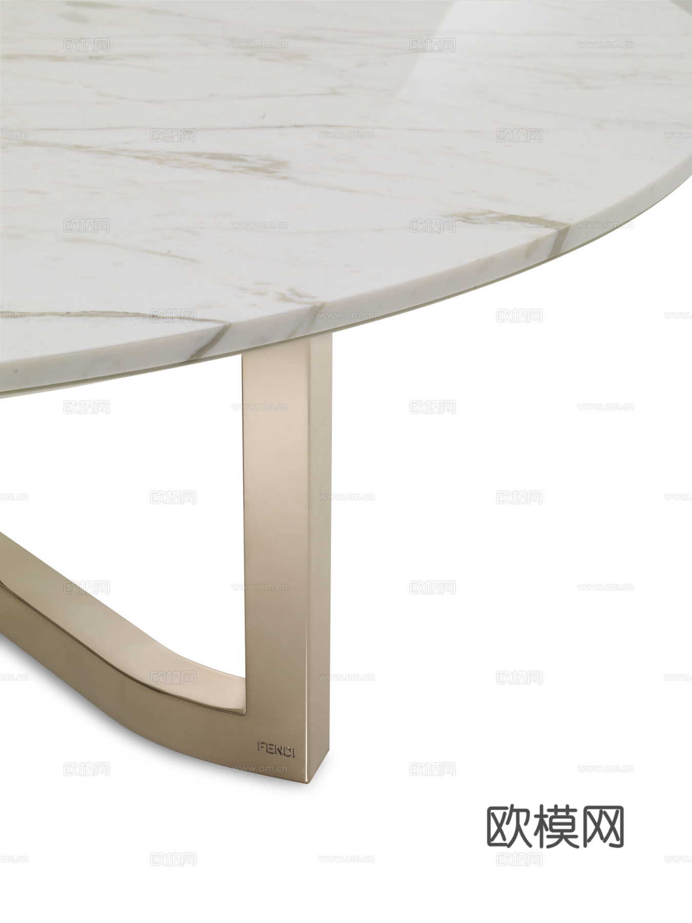 FENDI 意式圆餐桌3d模型下载（渲染图2）