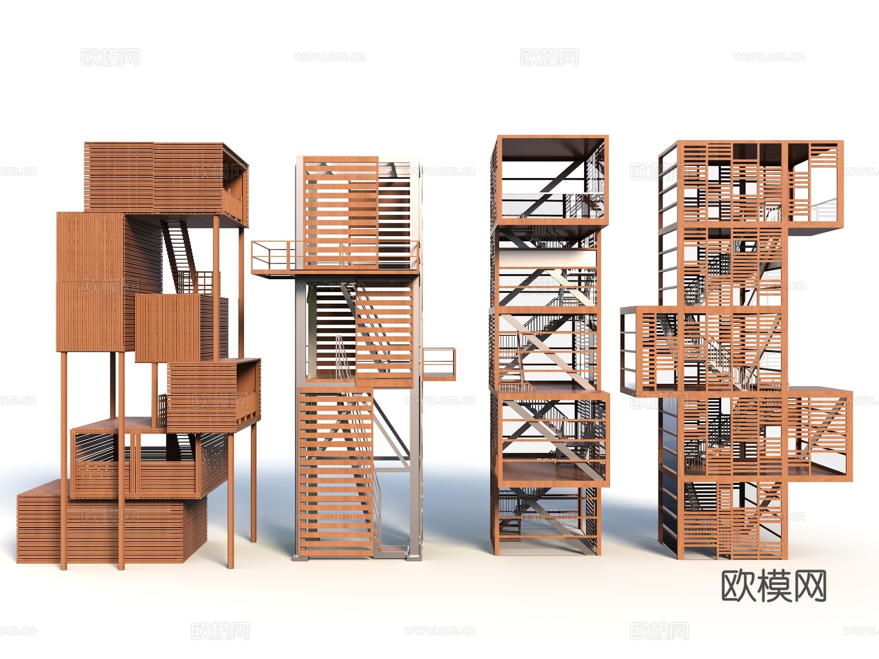 现代观鸟塔 景观塔 观鸟亭 景观亭子 灯塔3d模型