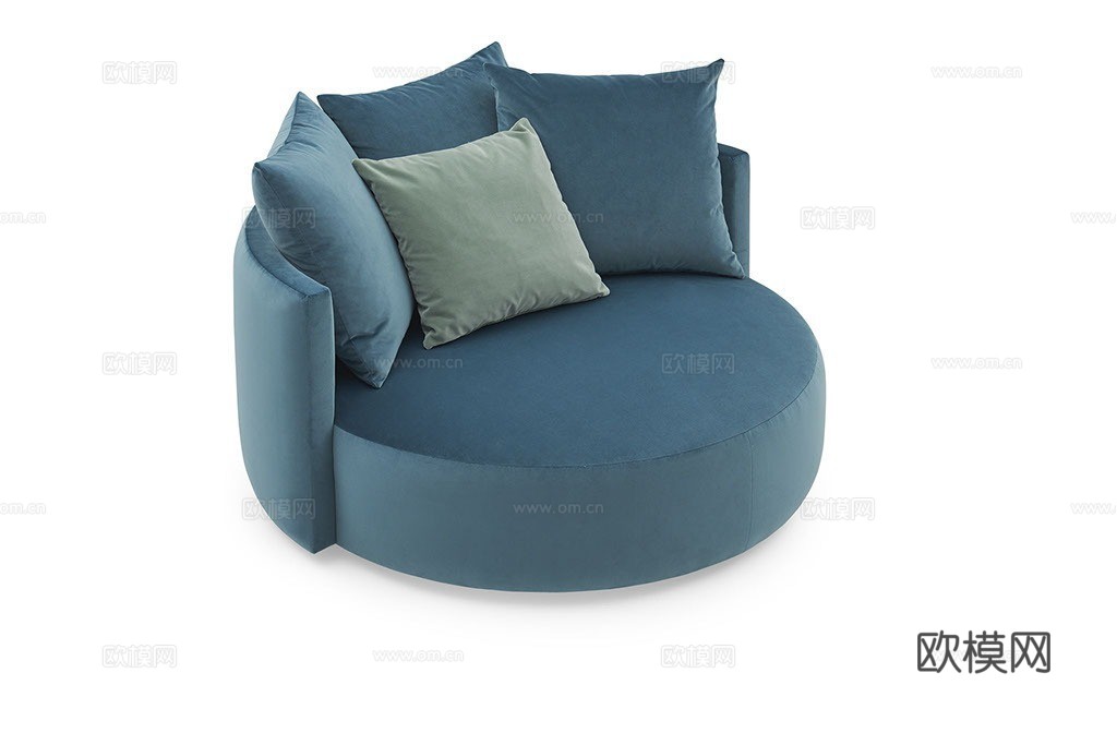 FENDI 圆形沙发3d模型下载（渲染图2）