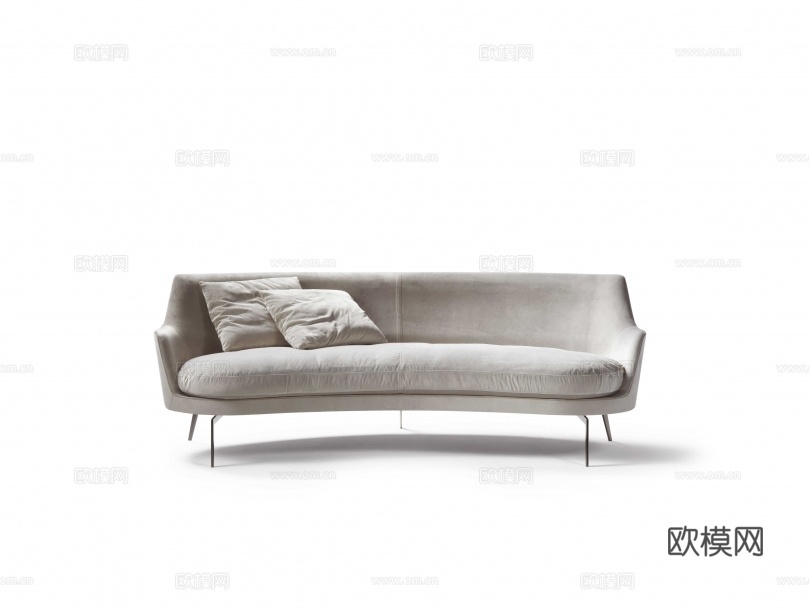 flexform 意式弧形沙发3d模型下载