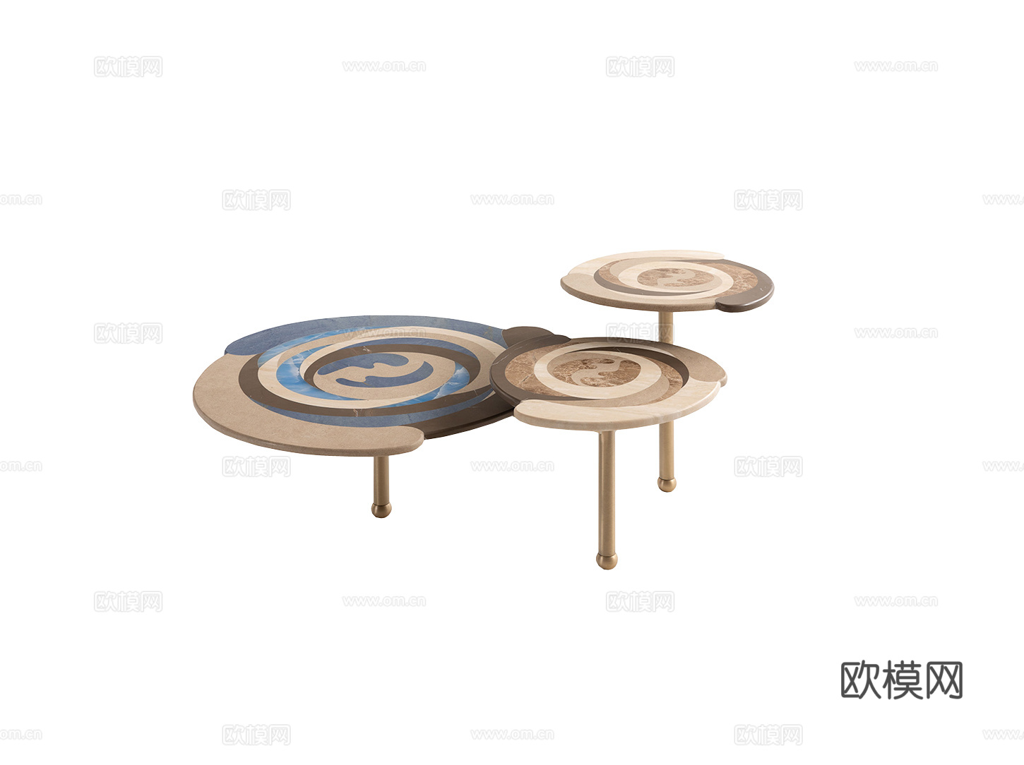 FENDI 意式茶几3d模型下载