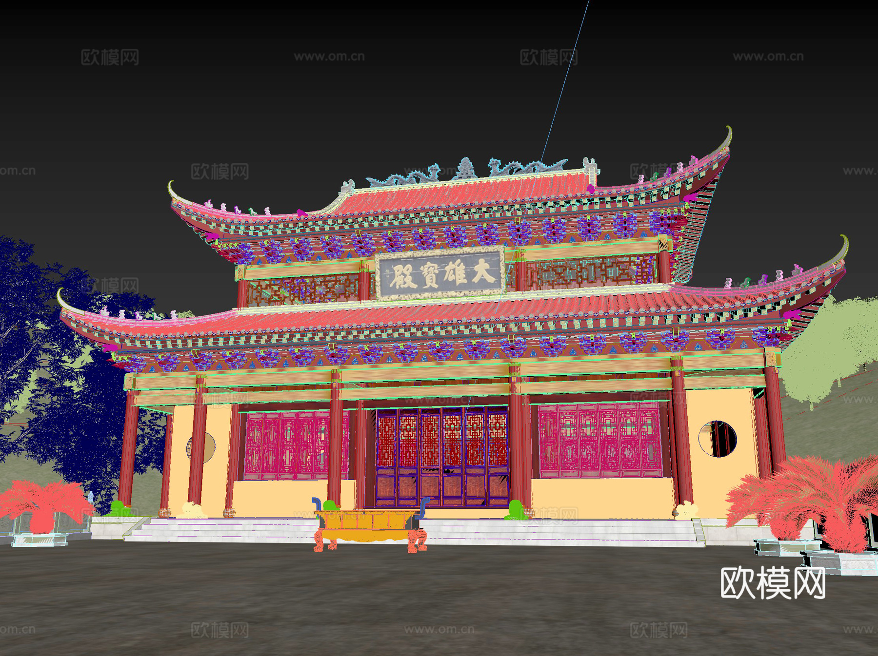中式 建筑 古建 斗拱 东方美学3d模型