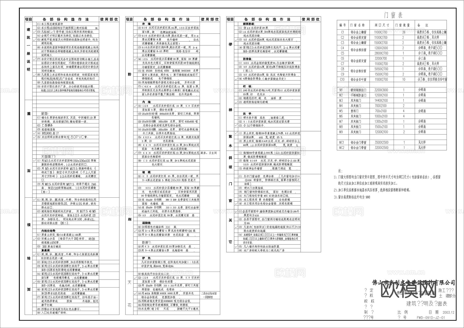 泵站厂房建筑图cad施工图