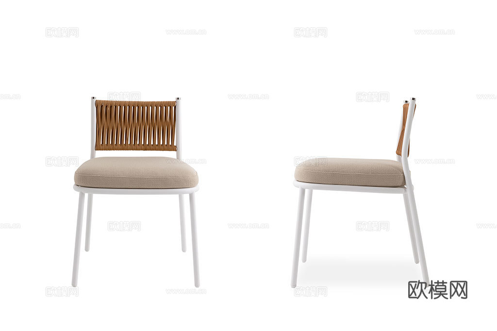 FENDI 意式餐椅3d模型下载（渲染图2）