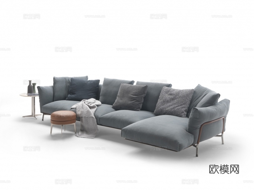 flexform 意式三人沙发3d模型下载（渲染图2）