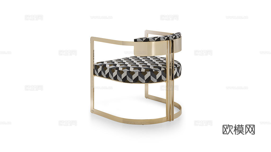 FENDI 轻奢餐椅3d模型下载（渲染图10）