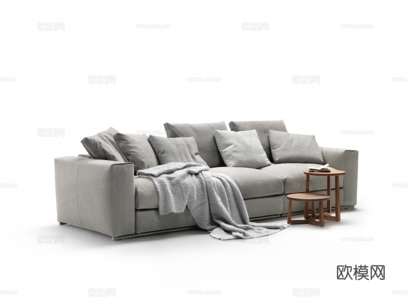 flexform 意式三人沙发3d模型下载（渲染图2）