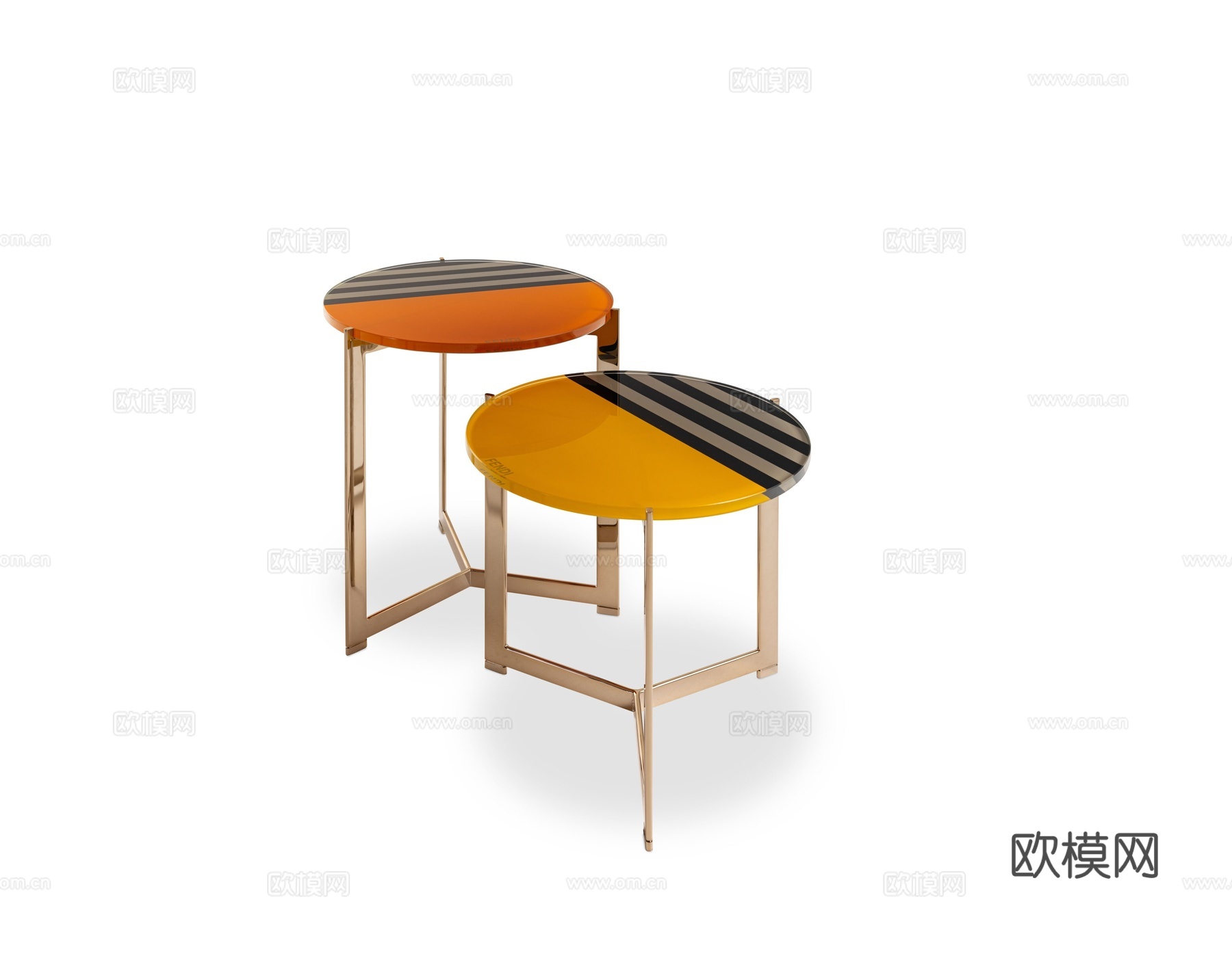 FENDI 意式边几3d模型下载（渲染图1）