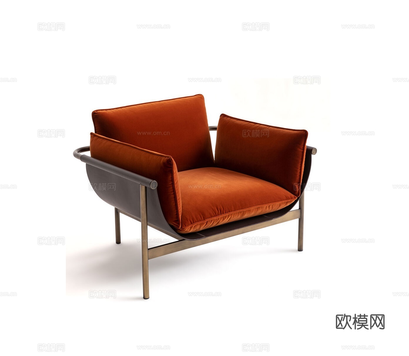 FENDI 意式扶手椅3d模型下载（渲染图1）