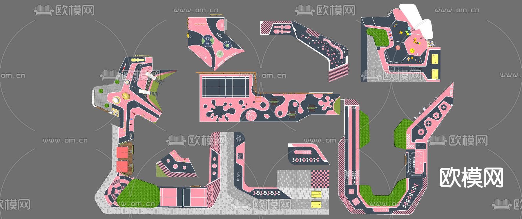 现代消防登高面su模型下载
