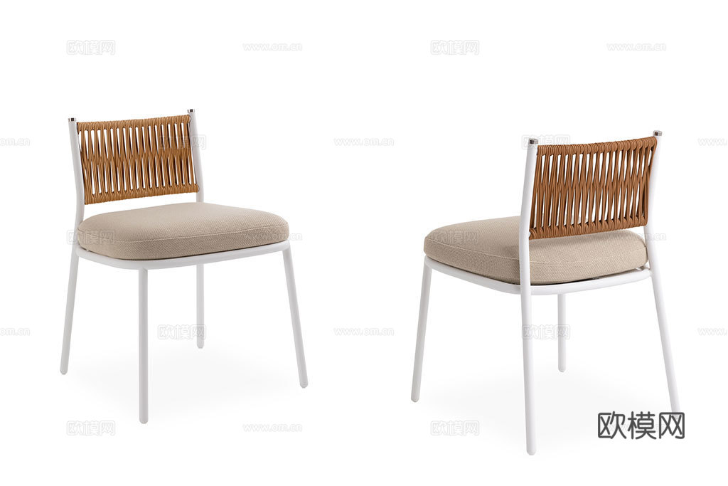 FENDI 意式餐椅3d模型下载（渲染图1）