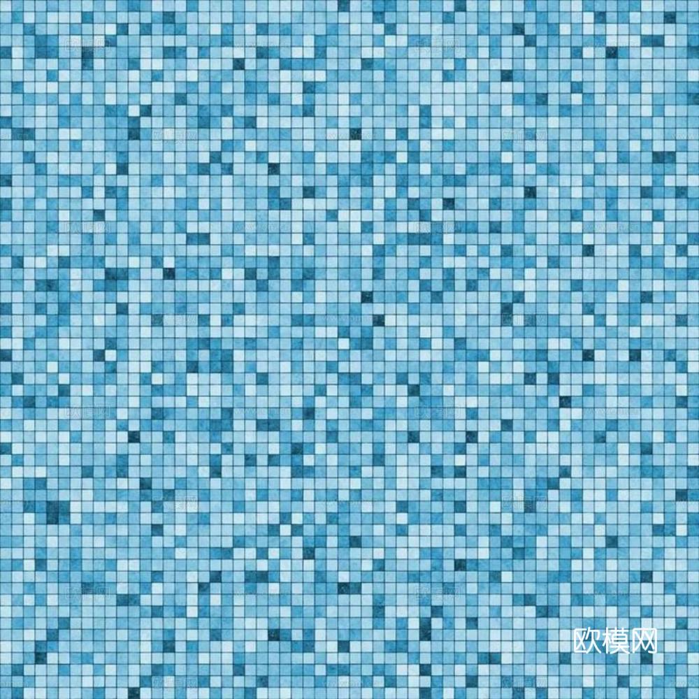 蓝色马赛克