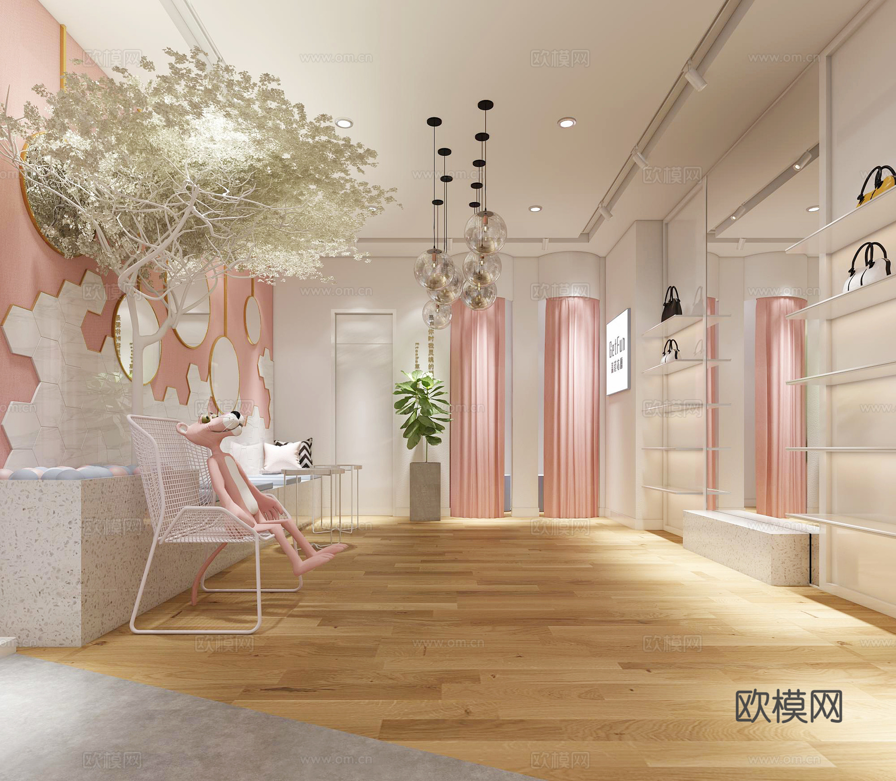 北欧风格服装店3d模型