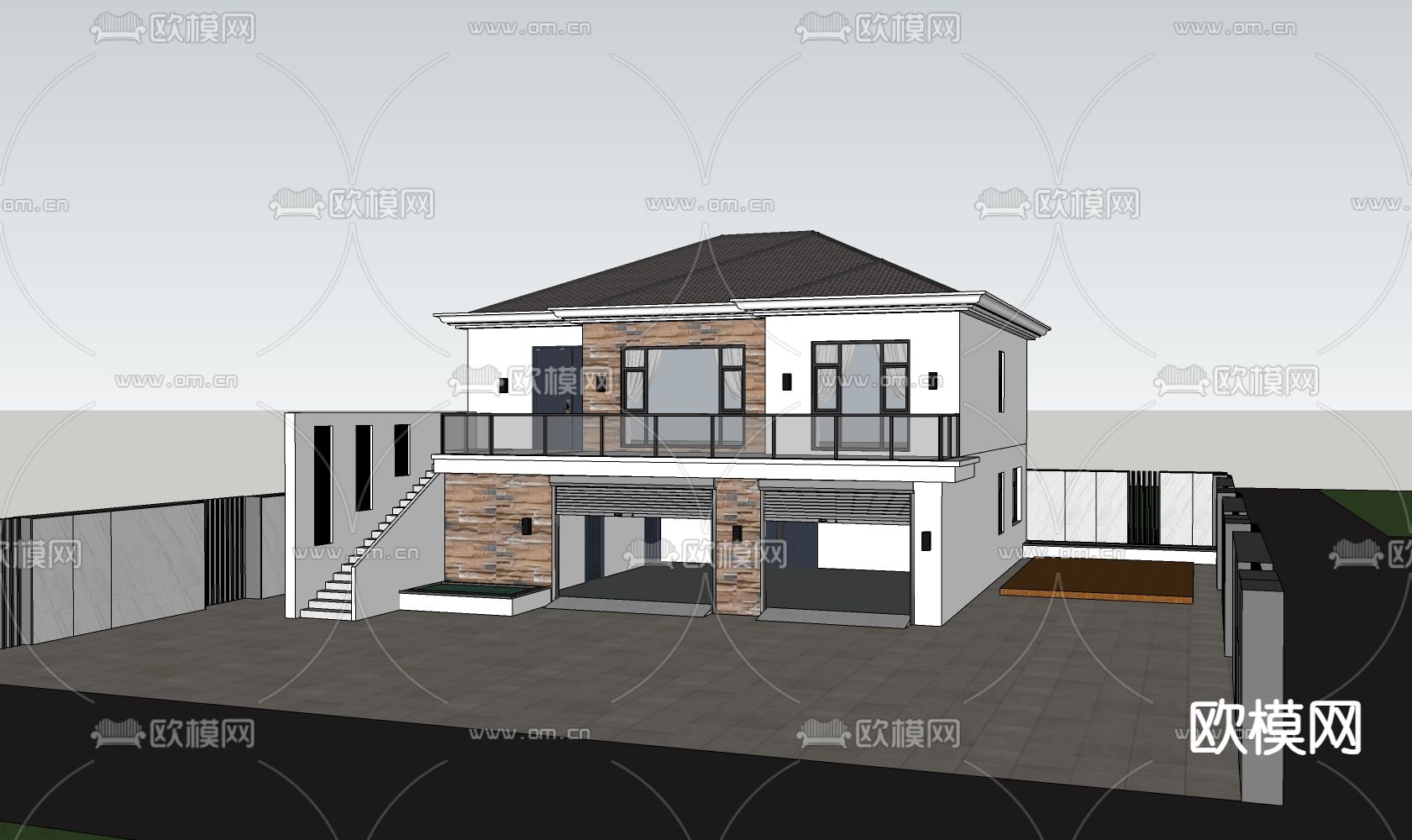 田园别墅su模型