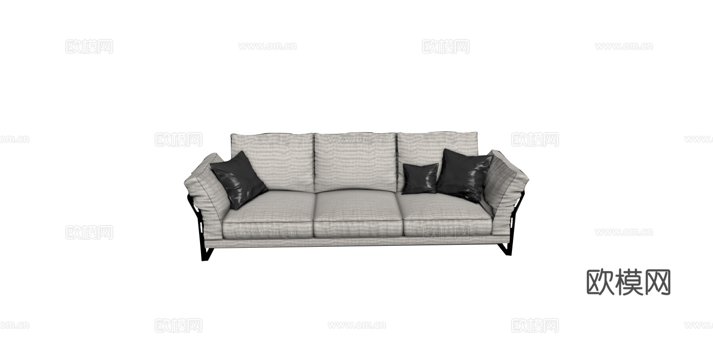 FENDI 三人沙发3d模型下载