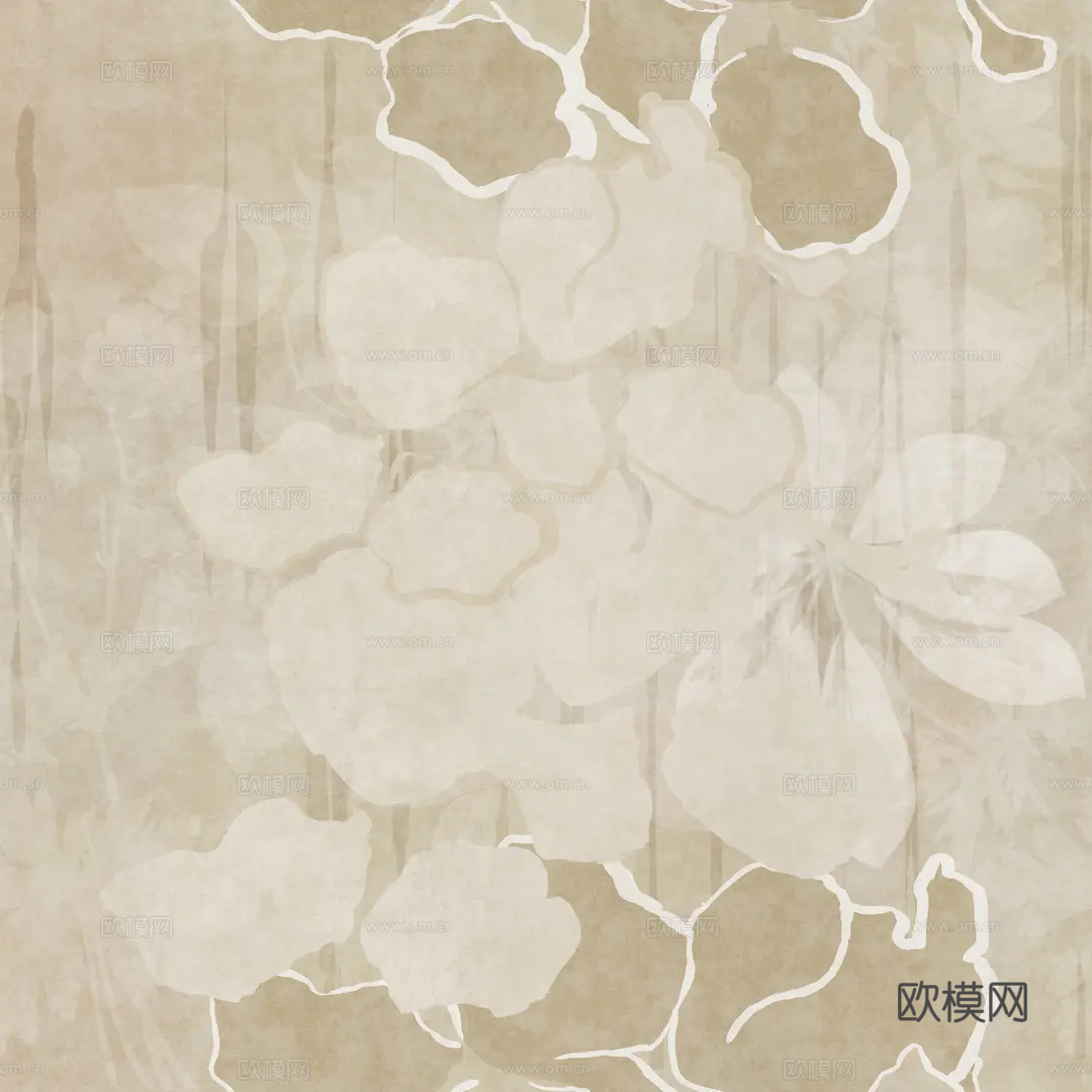 米色印花壁纸
