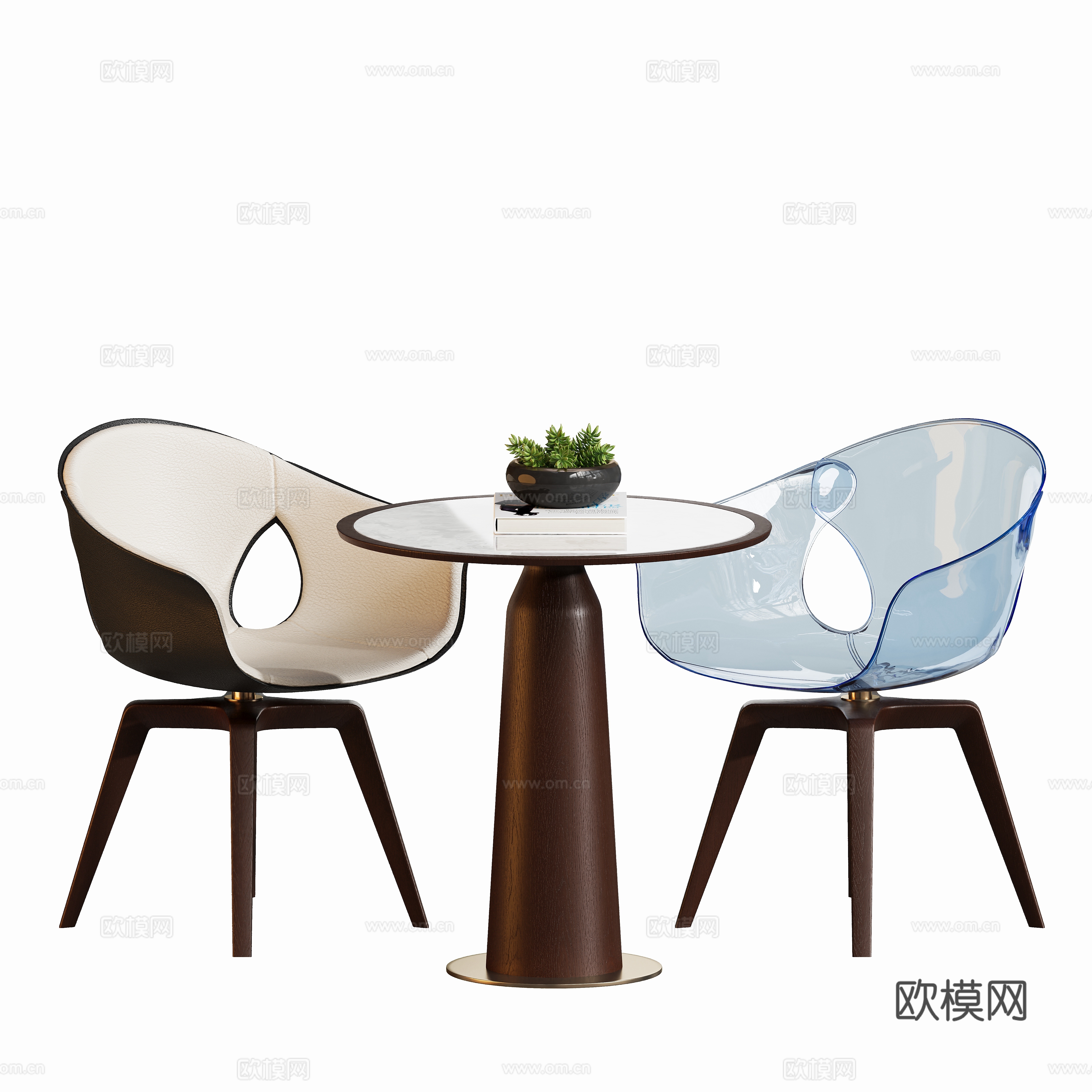 现代洽谈桌椅3d模型