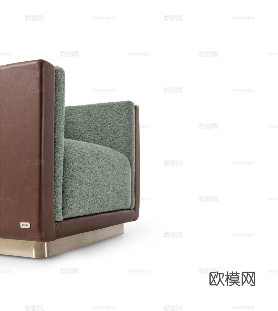FENDI 意式单人沙发3d模型下载（渲染图2）