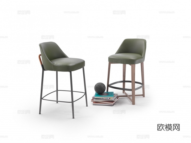 flexform 意式吧椅3d模型下载（渲染图3）