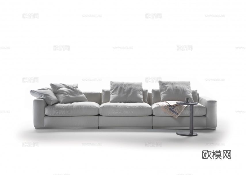 flexform 意式三人沙发3d模型下载