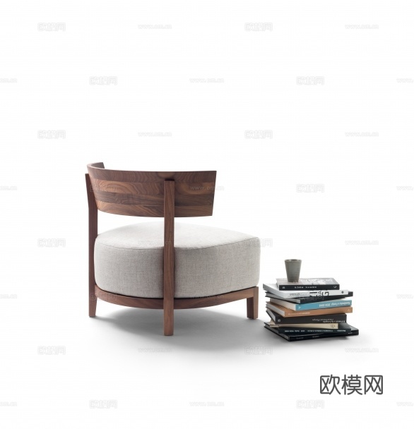 flexform 中古风沙发椅3d模型下载（渲染图4）