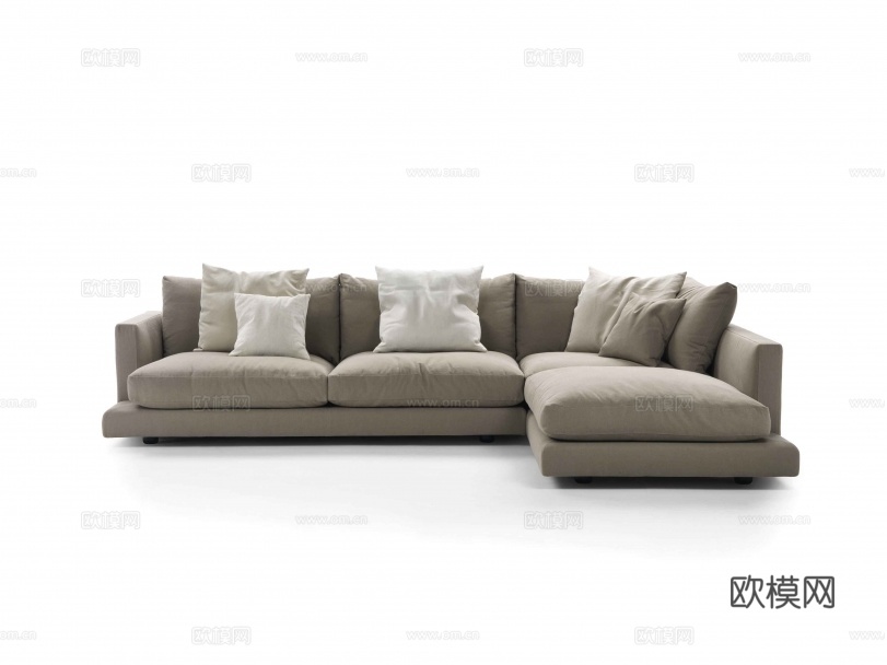 flexform 意式转角沙发3d模型下载（渲染图2）