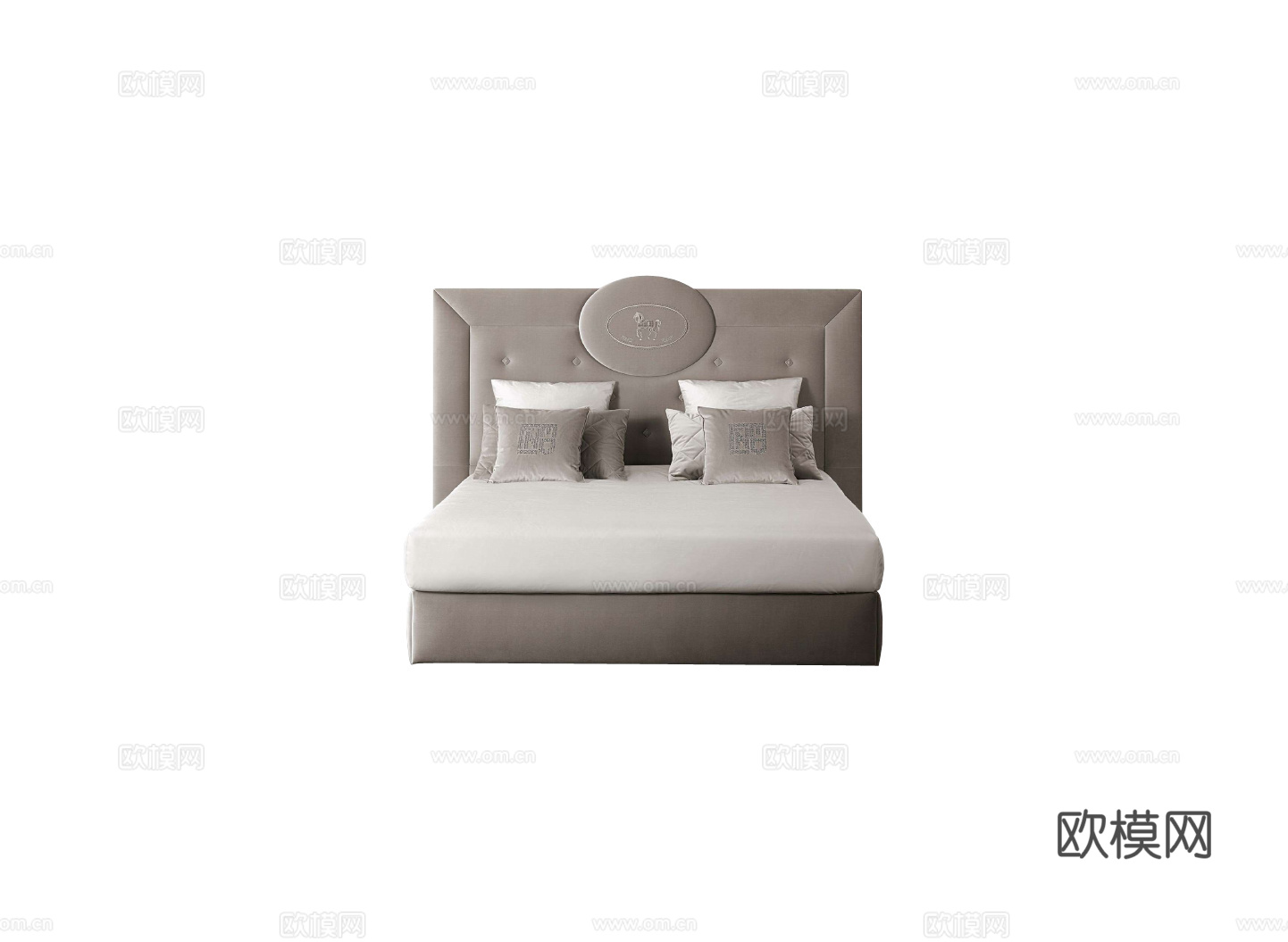 FENDI 简欧双人床3d模型下载