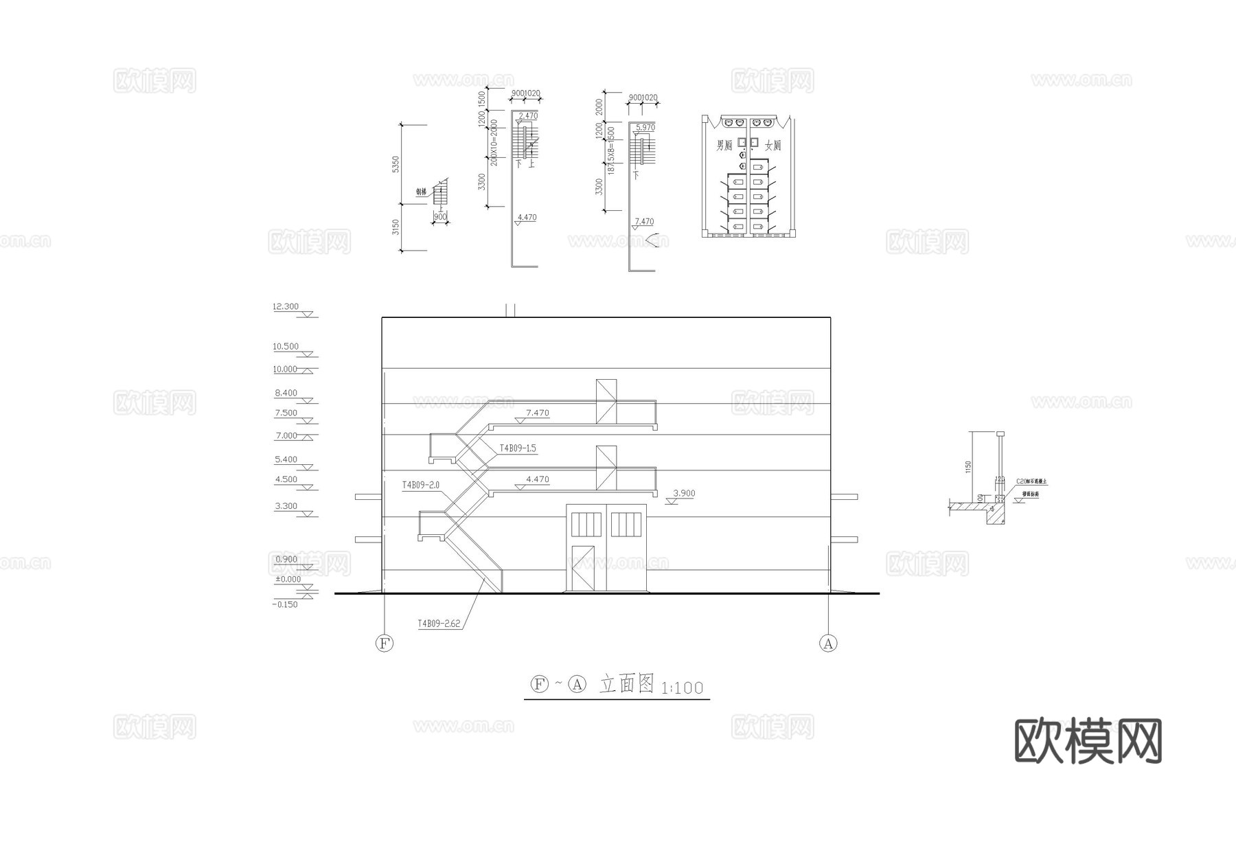 厂房车间建筑图cad施工图