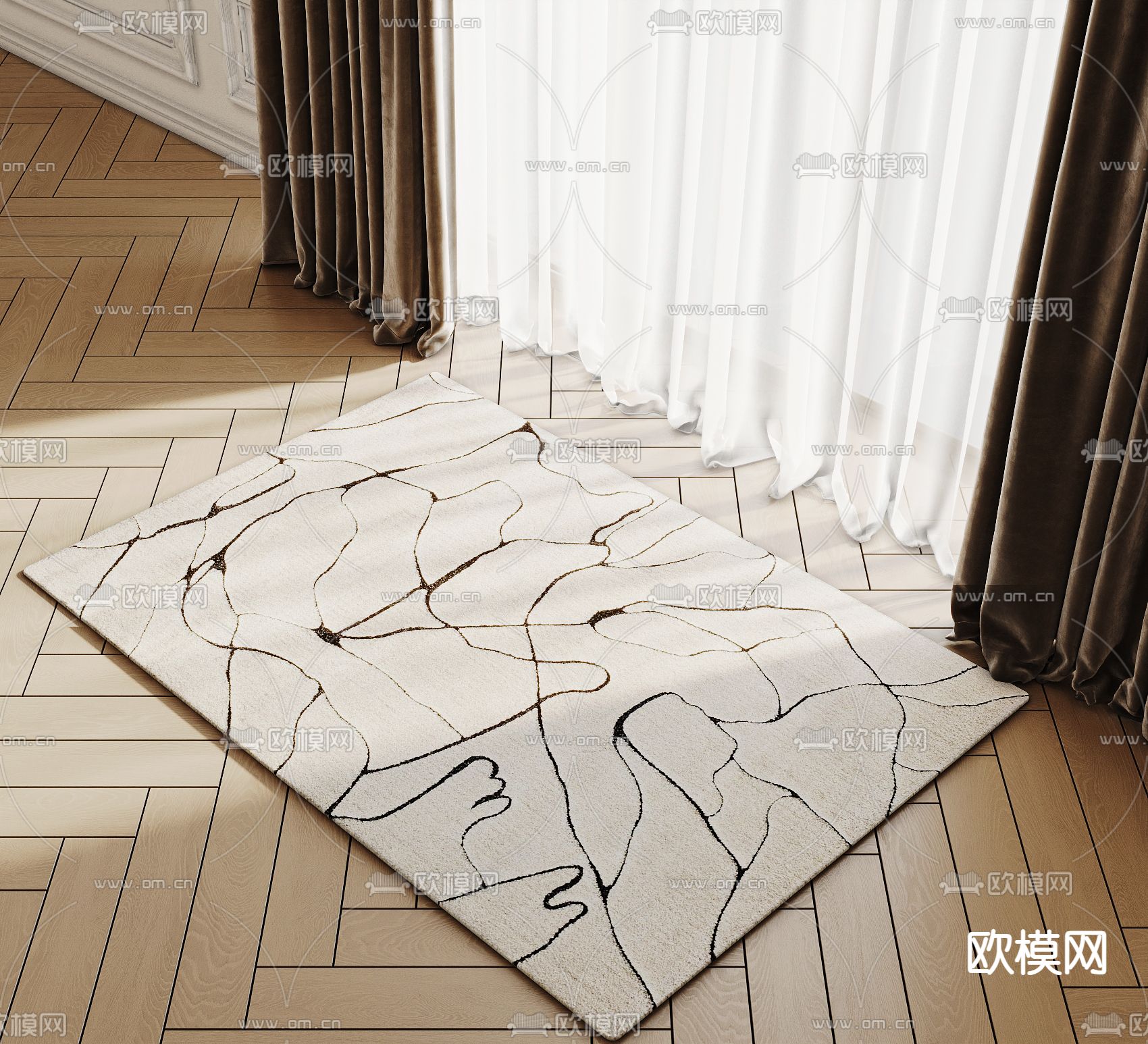 方毯 地毯3d模型