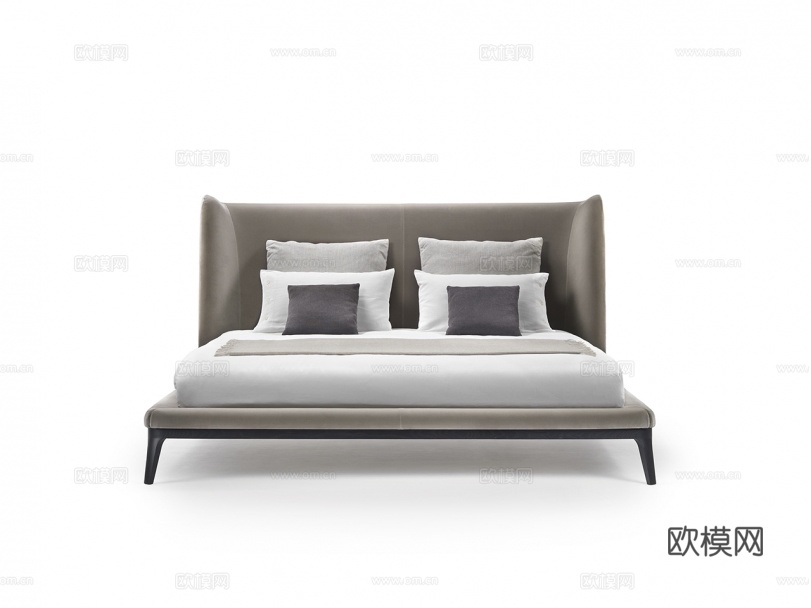 flexform 意式双人床3d模型下载（渲染图2）