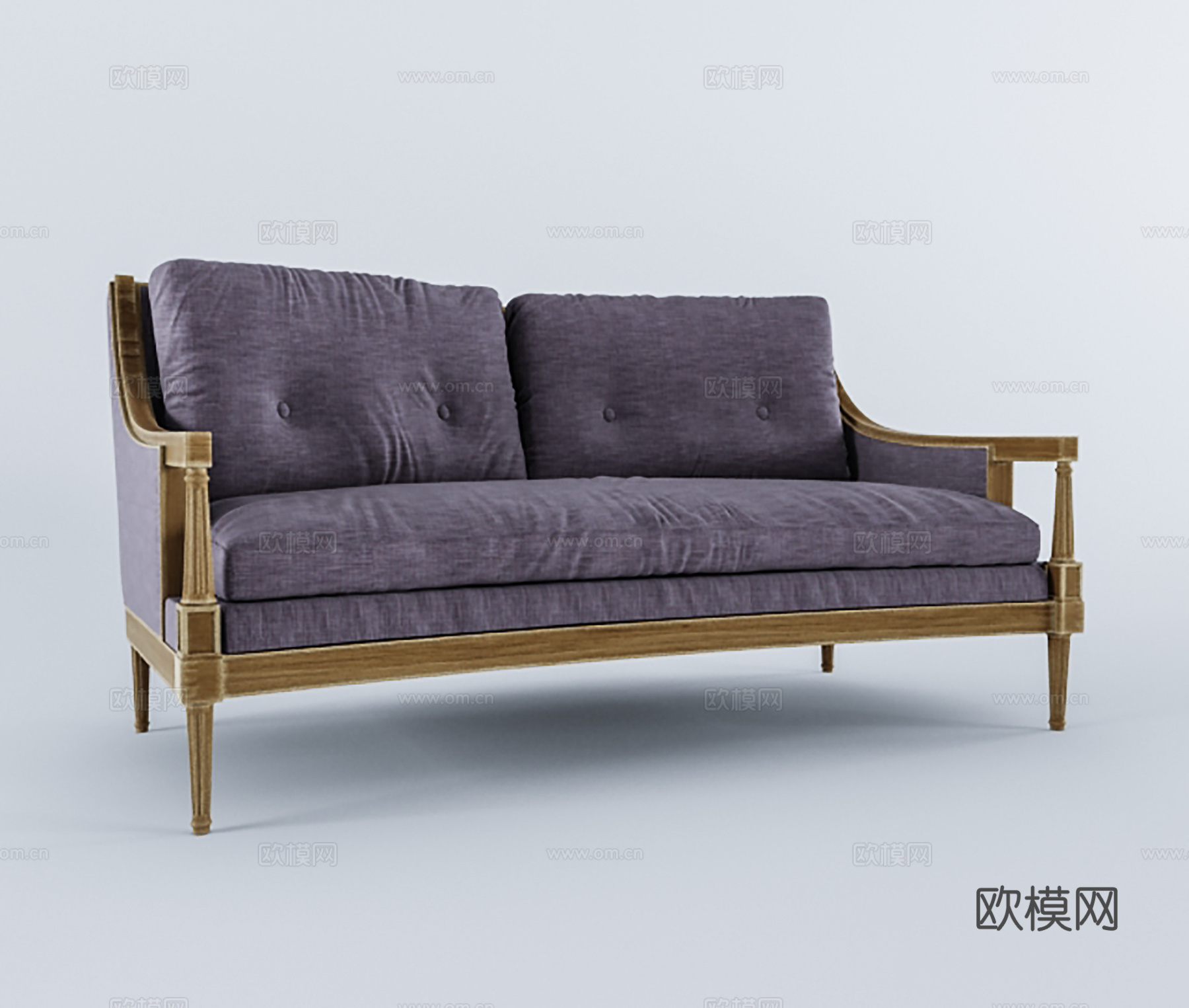 现代沙发  布艺沙发  双人沙发  休闲沙发su模型