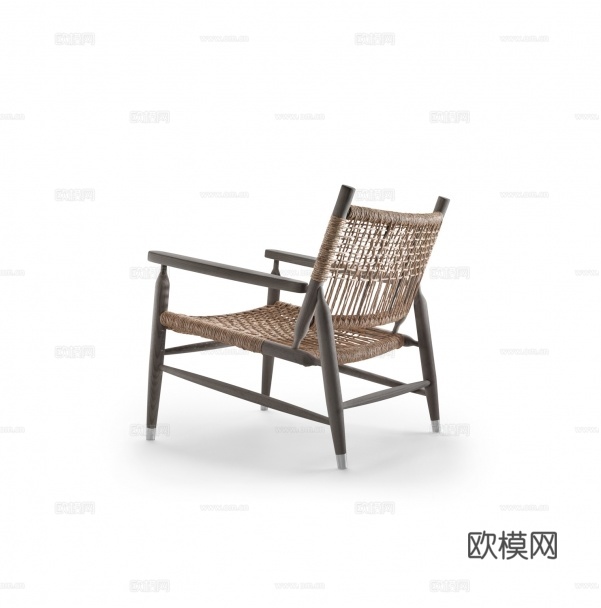 flexform 原木风休闲椅3d模型下载（渲染图8）