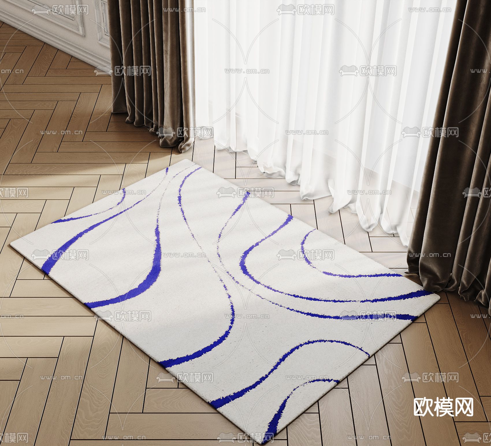 方毯 地毯3d模型