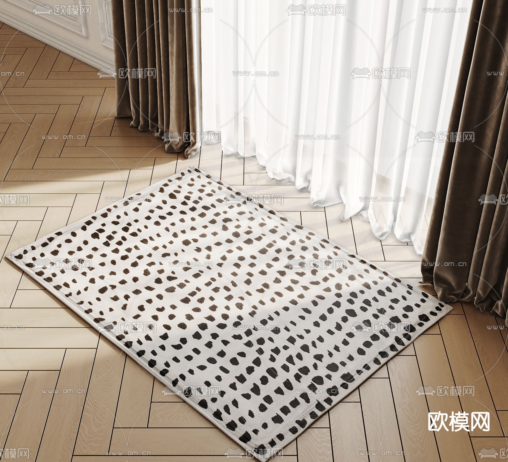 方毯 地毯3d模型