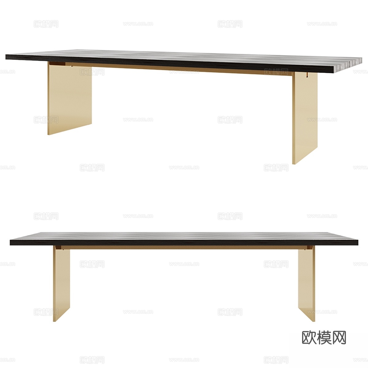 CHANNEL 矩形餐桌 RH3d模型